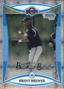 2008 (BREWERS) Bowman Chrome Prospects X-Fractors #BCP187 Brent Brewer/250