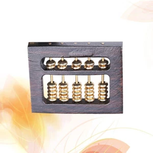 Abacus Pendant Wood Wooden Abacus Craft Abacus Keychain Vintage Charm Craft - Picture 1 of 11