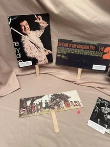 Upcycling Vintage Vinyl Schallplatte Cover Kunst Hand Fans 5er-Packung, Festival, Partygeschenk, Neuheit - Bild 1 von 4