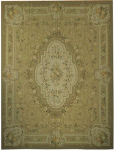 9x12' Brown Needlepoint Flat Weave Rug #PIX-20792 - Picture 1 of 6