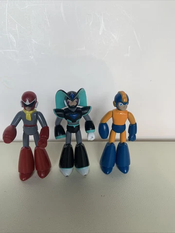 Megaman Jazwares Inc. Capcom Mega Man 2004 Action Figures Toy lot of 3  , 3 Inch Cover