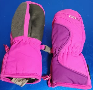 Head Girls Snow Mittens XS Pink Purple Outlast Thermal Winter Gloves Clip - Picture 1 of 11