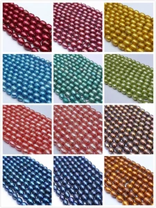 8-9 mm Ovalado Cuentas Cultivadas Auténticas Hebra Cuentas Agua Dulce Joyería sin Cadena Collar - Imagen 1 de 12