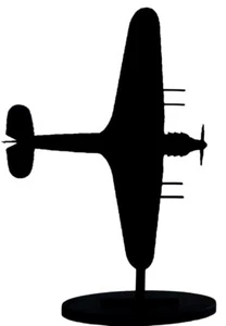 Modellino sagoma aereo uragano seconda guerra mondiale - Foto 1 di 1
