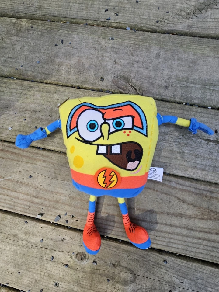 Juguete de peluche pequeño Nanco Bob Esponja Super Hero 2005 10" Foto 1 de 3