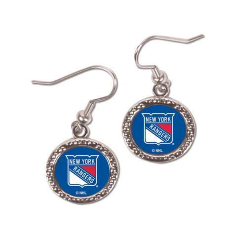 Women's New York Rangers WinCraft Round Dangle Earrings Cover
