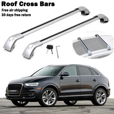 Cross Bars Fits For Audi Q3 2012-2018 Roof Rack Cargo Bars  Crossbar Alu 2PCS - Image 1 of 4