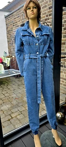 damen jeans overall Gr. M einteiler jumpsuit blau m.Gürtel . Neu - Bild 1 von 4
