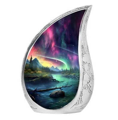 Sky Glows Urn - 灰烬泪滴骨灰盒 - 成人骨灰盒男式 — 第 1/4 张图片