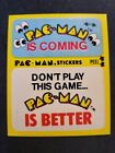 1980 Fleer PAC-MAN #41 Coming Play Better Sticker card Bally Midway Video Game 