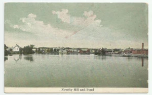 Novelty Mill and Pond Pittsfield Maine Postcard Vintage Unused ME - Picture 1 of 2
