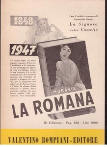 SANTINO BIBLIOGRAPHIC BOOKMARK CARD - MORAVIA THE ROMANA + OTHERS SEE BACK - Picture 1 of 2