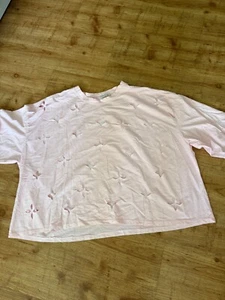 Made in Italy Pullover Shirt Sommer Rosa ausgefallen Oversize XXL - Bild 1 von 3