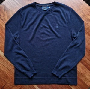 Original Polo Ralph Lauren Herren Pullover blau 100 % Merinowolle M - Bild 1 von 7