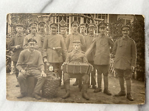 fotokarte deutsche soldaten accordeon MGK 1 uniform