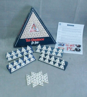 TRIOMINOS TRI-OMINOS DE LUXE GOLIATH 70ER 80ER MIT VIER HALTER UND 56 STEINE - Bild 1 von 4