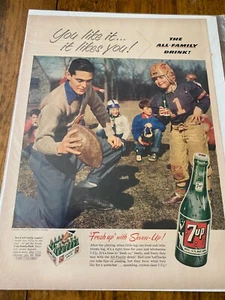 Vintage 1953 7 UP Children Playing Football ad - Picture 1 of 1