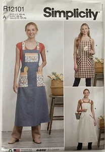 Simplicity Easy-To-Sew Sewing Pattern  #R12101, Size XS-S-M-L-XL, Misses' Aprons - Picture 1 of 5