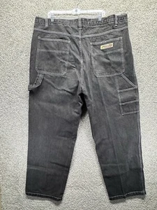 Vtg Y2K Baggy Jeans Brooklyn Xpress Carpenter Goth Skate Hip Hop Size 44x34 - Picture 1 of 11