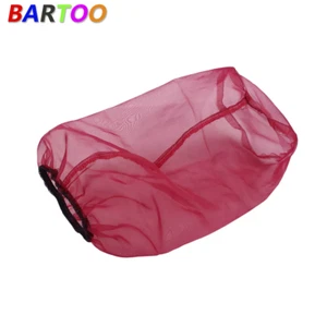 Red New Flow Cylindrical Inflow Air Filter Guard Dust Cover Cloth Long Style - Picture 1 of 6