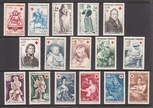 FRANCE - SELECTED CLASSIC STAMPS OF RED CROSS - 16V - MINT NH - Picture 1 of 4