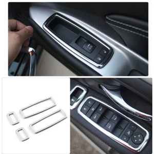 4pcs Car Door Window Button Frame Trim for Jeep Grand Cherokee 11+/Cherokee 14+ - Bild 1 von 8