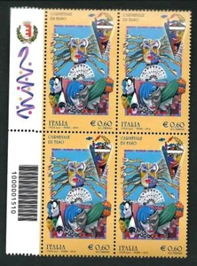 Italia 2013 : AnCarnevale di Fano - quartina con codice a barre, MNH** - Picture 1 of 1