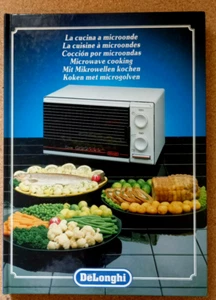 LIBRO Manuale Ricette LA CUCINA A MICROONDE 1988 DeLonghi in 6 lingue - Picture 1 of 9