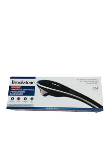 Brookstone Heating Therapeutic Deep Tissue Percussion Massager w/5 Heads Black - Picture 1 of 4