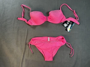 new Womens Bikini PINK swim Suit Bathing XL cup D Beach padded Swimming swimsuit - Picture 1 of 8