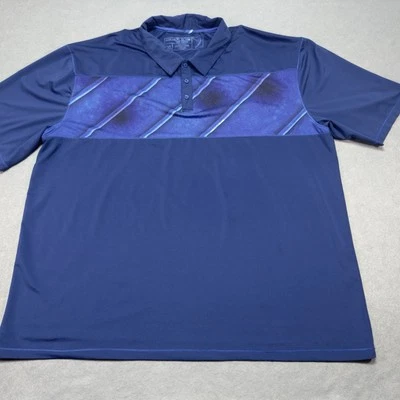 Reel Legends Shirt Adult Extra Extra Large Blue Polo Fishing Aguaflauge Stretch - Image 1 of 4