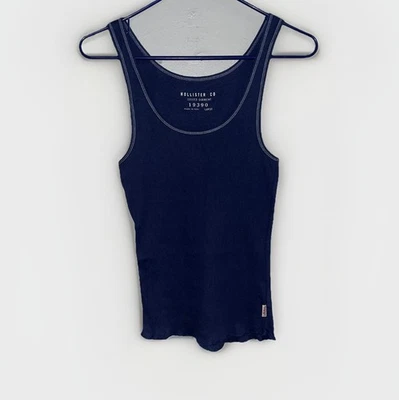 Vintage Y2k Hollister California Long Tank Top Navy Denim Blue Size L - Image 1 of 4
