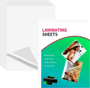 100 Pack Laminating Sheets 5 Mil Thickness, 9 X 11.5 Inch Clear Thermal Laminati - Picture 1 of 7