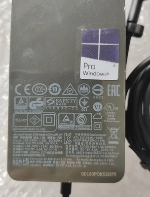 Adaptador Cargador Original 65W Microsoft Surface Pro 2 3 4 5 6 7 Surface Book 2 3 Foto 1 de 4