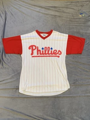 Camiseta De Colección Philadelphia Phillies A Rayas MLB L Competidor Punto Único Foto 1 de 4