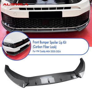Car Front Bumper Lower Spoiler Splitter Lip Body Kit For VW Caddy MK4 2020-2024 - Picture 1 of 6