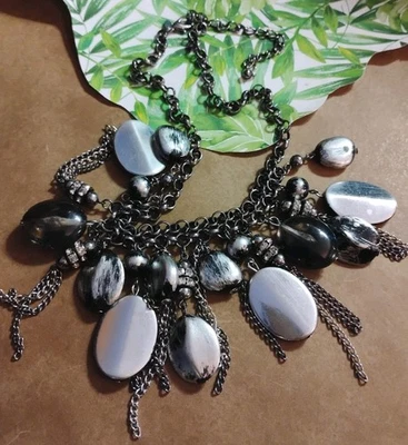 PREMIER DESIGN «На бахроме» заявление 16» + ожерелье черный серебро окрашено! - Изображение 1 из 4