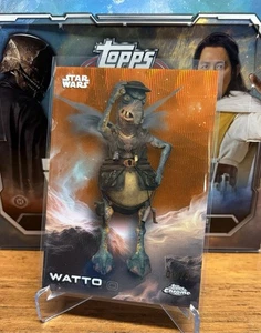 2025 Topps Chrome Star Wars Watto 1/25 Rebel Orange Wave Refractor Selten - Bild 1 von 2