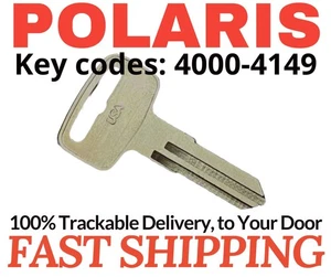 Polaris Ranger General Sportsman RZR Snowmobile Keys Cut to Code Key 4000-4149 - Picture 1 of 1