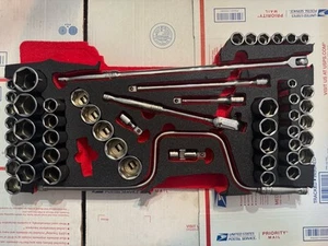 Snap-on Tools NEW 1/2" Drive 53PCs SAE METRIC 6pt Shallow & Deep Service Set - Picture 1 of 6