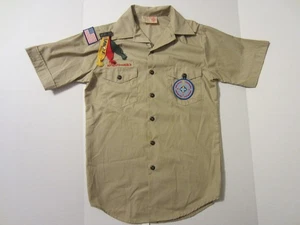BSA Boy Scouts Of America Official Men's Small Shirt With Webelos Scarf Slide - Picture 1 of 9
