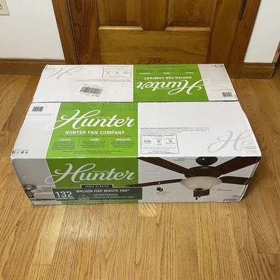 HUNTER Ceiling Fan THE WALDON 52in Onyx 5 Blade Bengal Fan W/Light 294991 53159 - Image 1 of 4