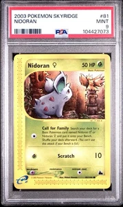 PSA 9 GEM MINT 2003 Pokemon Skyridge 81/144 Nidoran - Bild 1 von 2