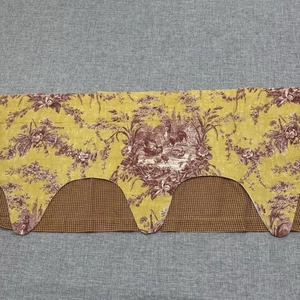 Waverly Valance La Petite Ferme Toile Rooster French Country Farm Yellow Red 50” - Picture 1 of 12