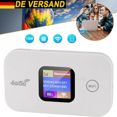 4G 5G LTE Tragbare Mobiler Wireless WLAN Router Hotspot WiFi Modem SIM Karte DE - Bild 1 von 4
