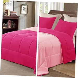 Lightweight Reversible 2-Piece Comforter Set All Seasons, Down Alternative - Picture 1 of 7