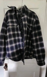 JACHS NEW YORK Gr. XXL blau-weiß kariert Wollmischung Hemd Stil Jacke - Bild 1 von 8