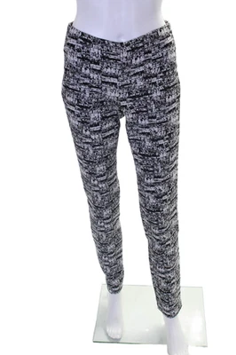 Pantalones de vestir Diane Von Furstenberg Dorothy de pierna ajustada para mujer negros blancos talla 0 Foto 1 de 4