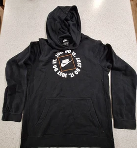 Sudadera con Capucha Nike Para Hombre XL Negra Just Do It Pullover Suéter - Imagen 1 de 8