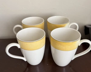 Lot de 4 tasses à café thé jaune Kate Spade New York par Lenox Rutherford Circle - Photo 1/8